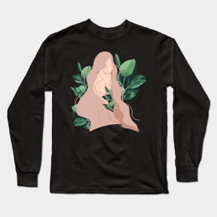 Plant lady abstract illustration 2 Long Sleeve T-Shirt